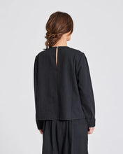 Indlæs billede til gallerivisning GAI & LISVA, SIGNE L/S TWILL TOP BLACK