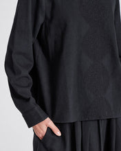 Indlæs billede til gallerivisning GAI & LISVA, SIGNE L/S TWILL TOP BLACK