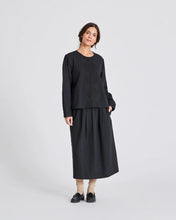 Indlæs billede til gallerivisning GAI & LISVA, SIGNE L/S TWILL TOP BLACK