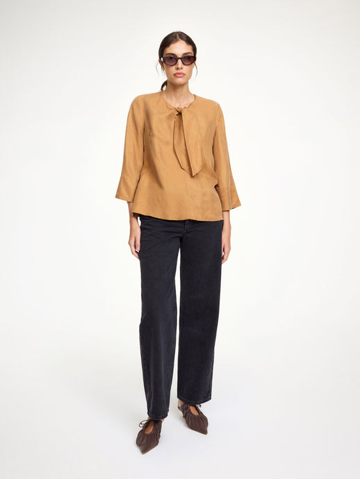 BY MALENE BIRGER VEGA BLOUSE BROWN SUGAR