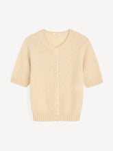 Indlæs billede til gallerivisning MALENE BIRGER, MYRTILLA SOFT S/S CARDIGAN BEIGE