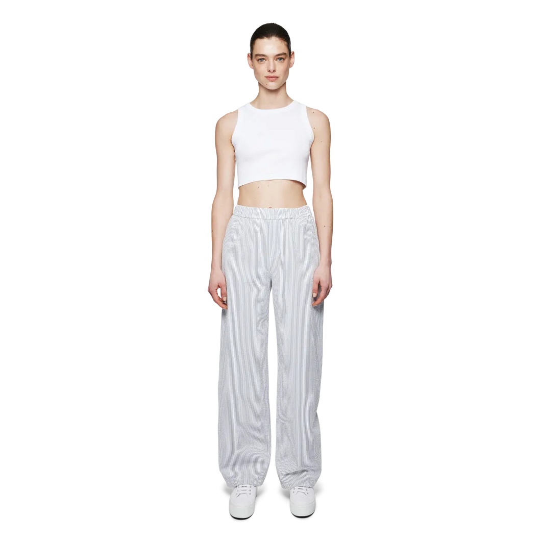 DRYKORN, CONSIDER PANTS STRIPE BLUE