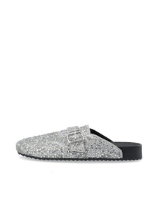 BIANCO,  SAND MULE SIMILI STONE MEDINA SILVER