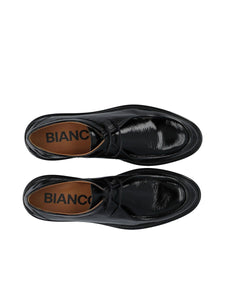 BIANCO, ADDA MOCTOE SHOE LAK BLACK