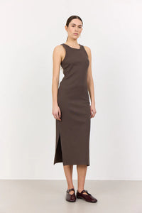 LEVETE ROOM, LR-NUMBIA 4 DRESS - L895 BRUN
