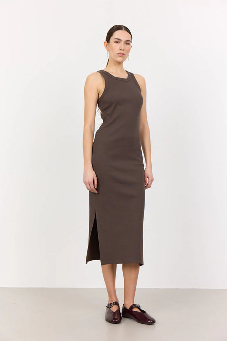 LEVETE ROOM, LR-NUMBIA 4 DRESS - L895 BRUN