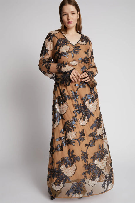 MUNTHE, SLOWY PALLIET DRESS CAMEL