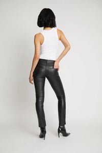 MUNTHE, SAGGIE LEATHER PANT BLACK