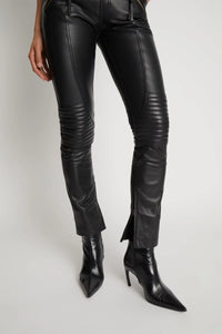 MUNTHE, SAGGIE LEATHER PANT BLACK