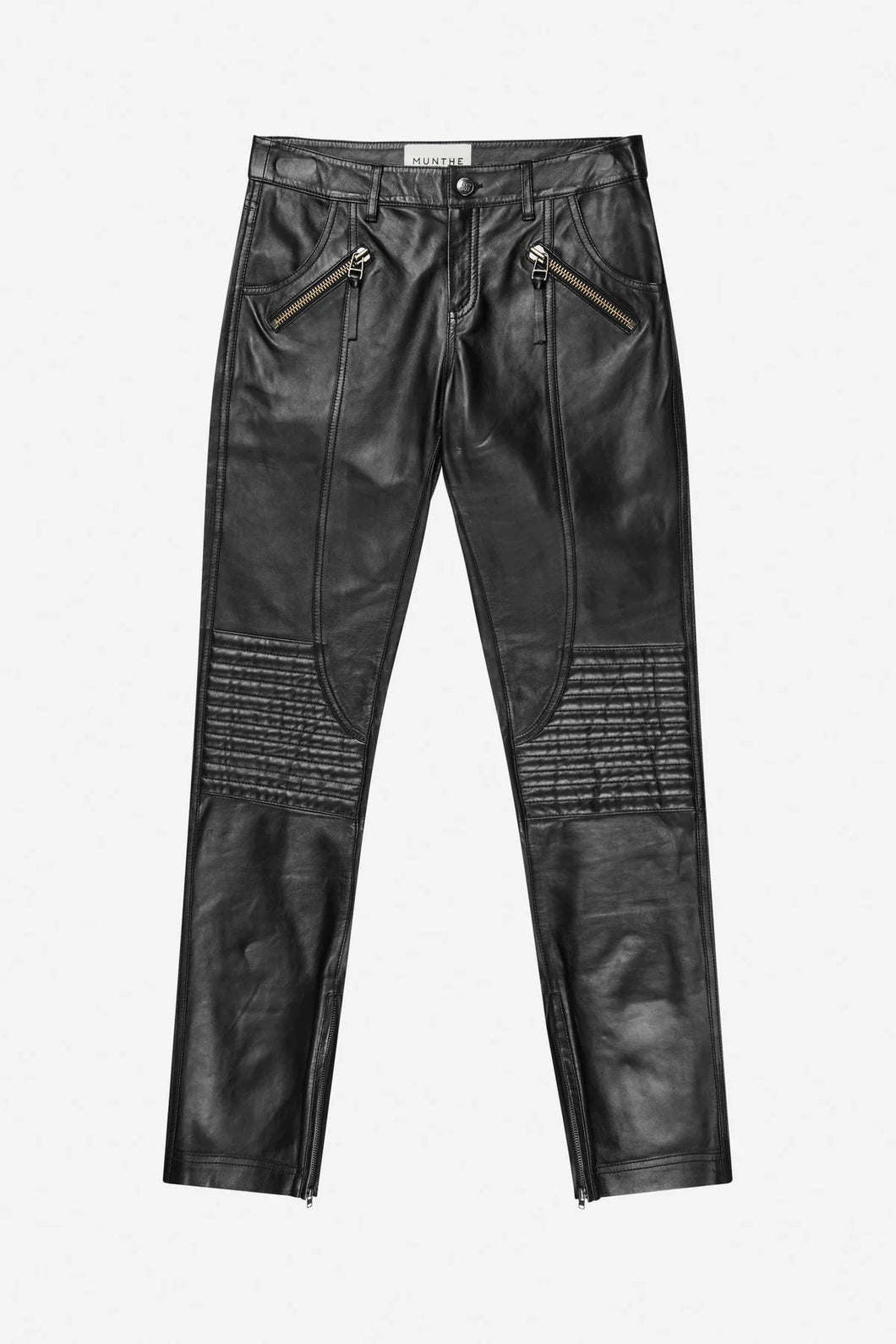 MUNTHE, SAGGIE LEATHER PANT BLACK