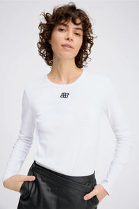 MUNTHE, POTE L/S T-SHIRT WHITE