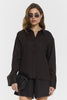 TWIST & TANGO EVIENNA LINEN SHIRT COFFEE