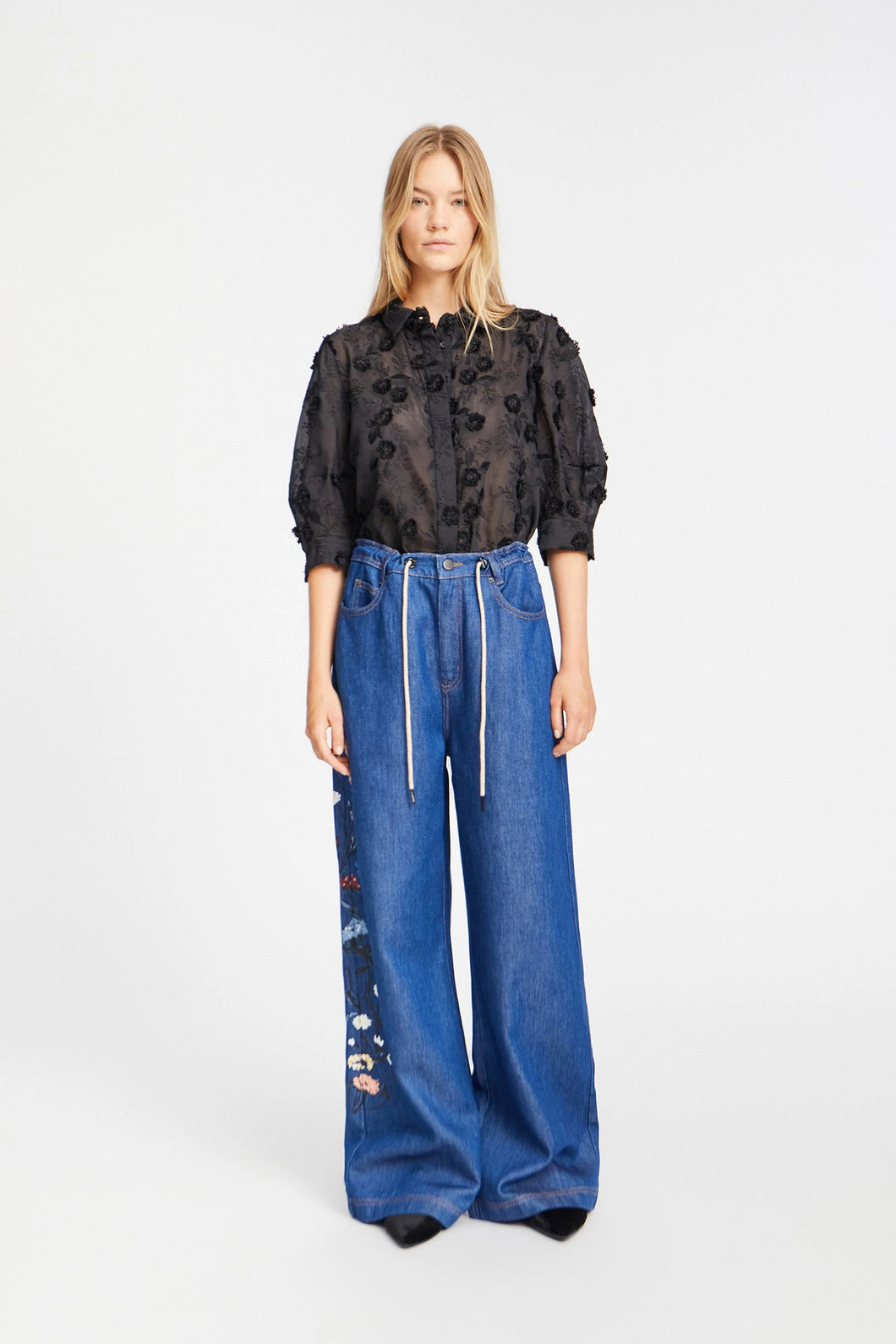 MUNTHE, PUST SHIRT BLACK