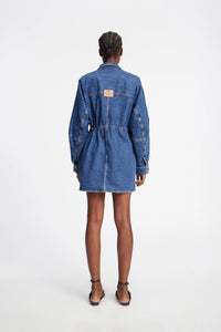 MUUNTHE, PRICKLY JACKET DENIM BLUE