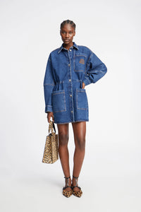 MUUNTHE, PRICKLY JACKET DENIM BLUE