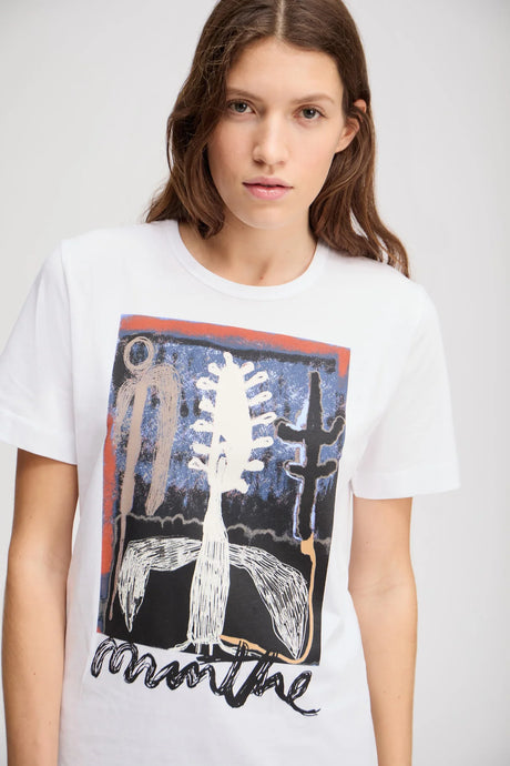 MUNTHE, LACK T-SHIRT WHITE