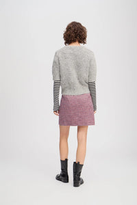 MUNTHE, LOCCA S/S CARDIGAN GREY