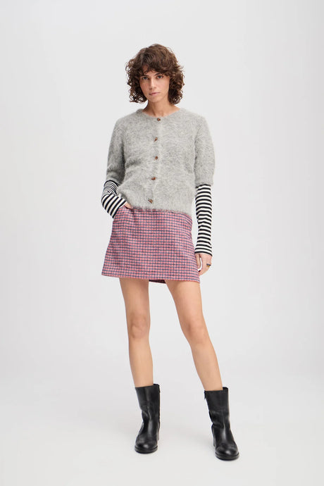MUNTHE, LOCCA S/S CARDIGAN GREY