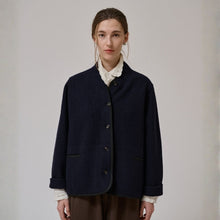 Indlæs billede til gallerivisning ANNE MI, HILL LS WOOL JACKET, DARK NAVY