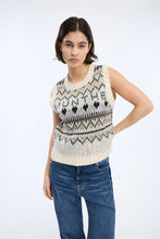 Indlæs billede til gallerivisning MUNTHE, VITALISM KNIT VEST, MIX CREME