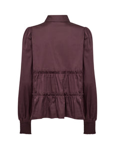 LEVETE ROOM, ISLA SOLID 95 SHIRT WINE
