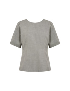 LEVETE ROOM, NELLY 2 BLOUSE LIGHT GREY