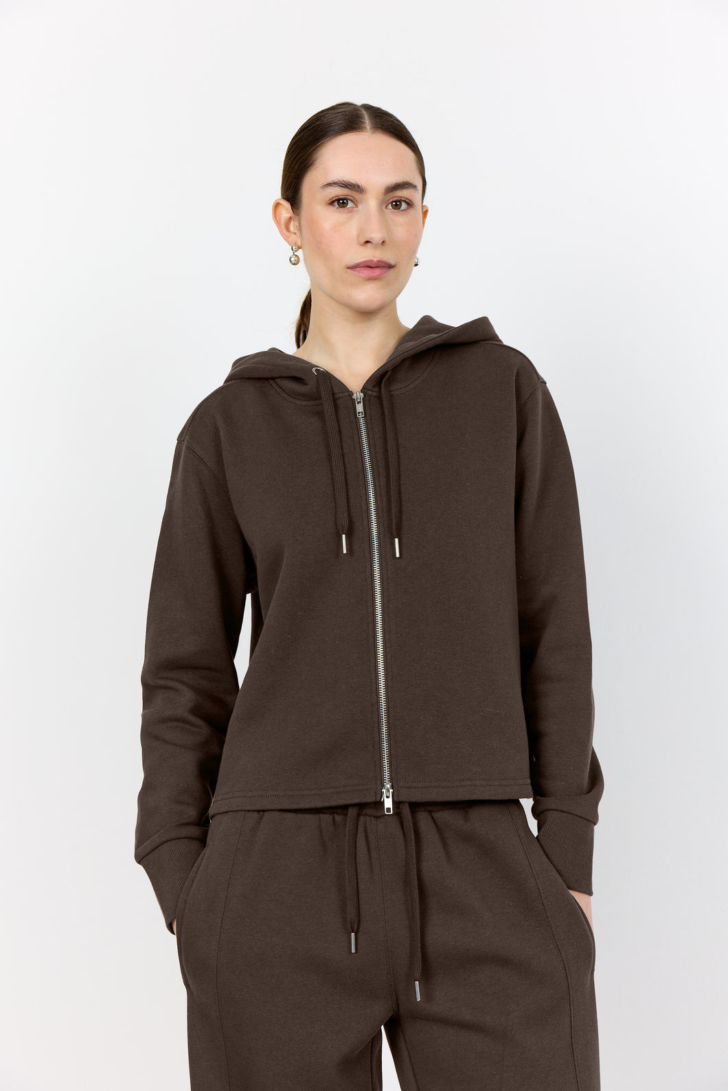 LEVETE ROOM, NUKA9 HOODIE BROWN