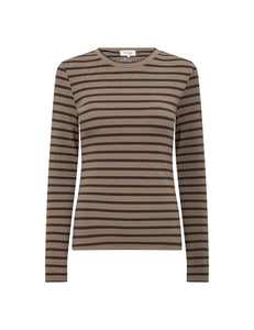 LEVETE ROOM, NEDDIE 2 L/S STRIPE BROWN