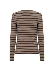 LEVETE ROOM, NEDDIE 2 L/S STRIPE BROWN