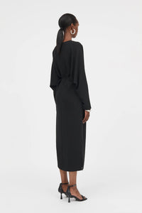 MARK TAN, DANILA CREPE DRESS BLACK