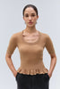 IVY OAK, FRANCIE TOP, DARK CAMEL