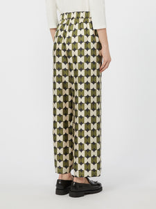 MAX MARA, FIBBIA SILK PANTS GREEN
