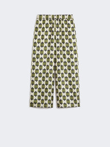 MAX MARA, FIBBIA SILK PANTS GREEN