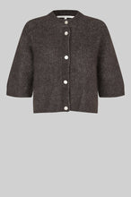 Indlæs billede til gallerivisning SECOND FEMALE, ANDREA KNIT RIB CARDIGAN CHOKOLATE