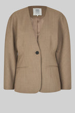 Indlæs billede til gallerivisning SECOND FEMALE, LEVELUP TAILORED BLAZER MID BROWN