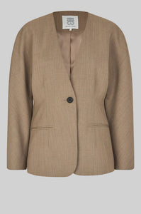 SECOND FEMALE, LEVELUP TAILORED BLAZER MID BROWN