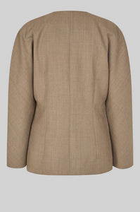 SECOND FEMALE, LEVELUP TAILORED BLAZER MID BROWN