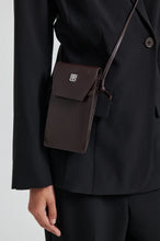 Indlæs billede til gallerivisning SECOND FEMALE, VERLA LEATHER PHONE BAG - CHOCOLATE PLUM