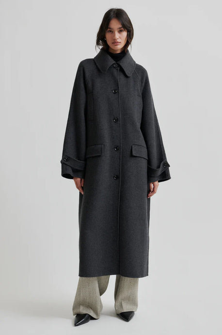 SECOND FEMALE, WALANCE FALL COAT DARK GREY