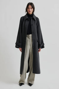 SECOND FEMALE, WALANCE FALL COAT DARK GREY