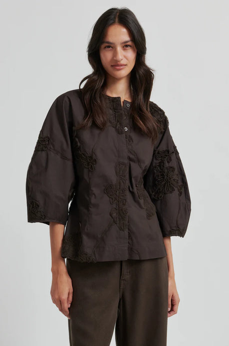 SECOND FEMALE, SAVOY SHIRT BROWN
