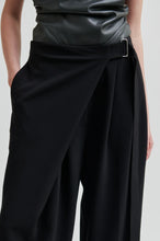 Indlæs billede til gallerivisning SECOND FEMALE, FIQUE WRAP TROUSERS BLACK