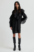 Indlæs billede til gallerivisning SECOND FEMALE, DREAM RUFFLE DRESS - BLACK
