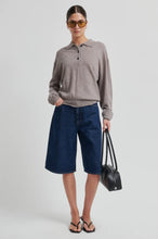 Indlæs billede til gallerivisning SECOND FEMALE, CLARO KNIT POLO BROWN MELANGE
