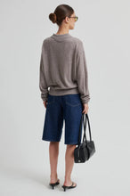 Indlæs billede til gallerivisning SECOND FEMALE, CLARO KNIT POLO BROWN MELANGE
