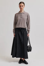 Indlæs billede til gallerivisning SECOND FEMALE, CLARO KNIT POLO BROWN MELANGE