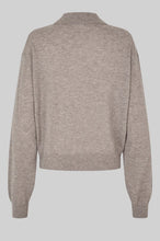 Indlæs billede til gallerivisning SECOND FEMALE, CLARO KNIT POLO BROWN MELANGE