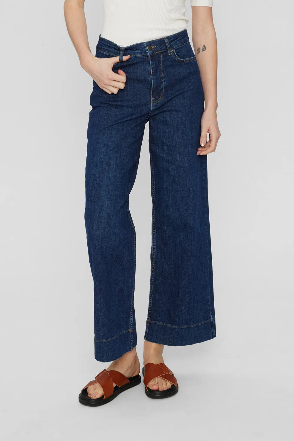 NÜMPH, PARIS PANT CROP DARK BLUE