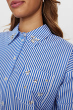 Indlæs billede til gallerivisning NÜMPH, HAILEY SHIRT STRIPE BLUE