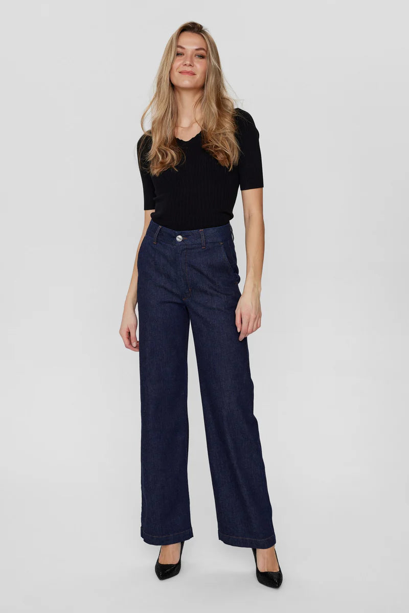 NÜMPH, AMBER PANTS DARK BLUE